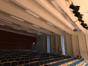 Rund dyskanal dim 630mm. Ohmegaskolan, Nyköping