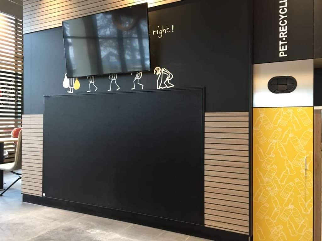 McDonlads infällt väggdon för tilluft i restaurang från Repus.